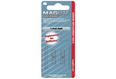 Maglite Solitaire Replacement Bulbs (AAA, 1-Cell) pack of 2